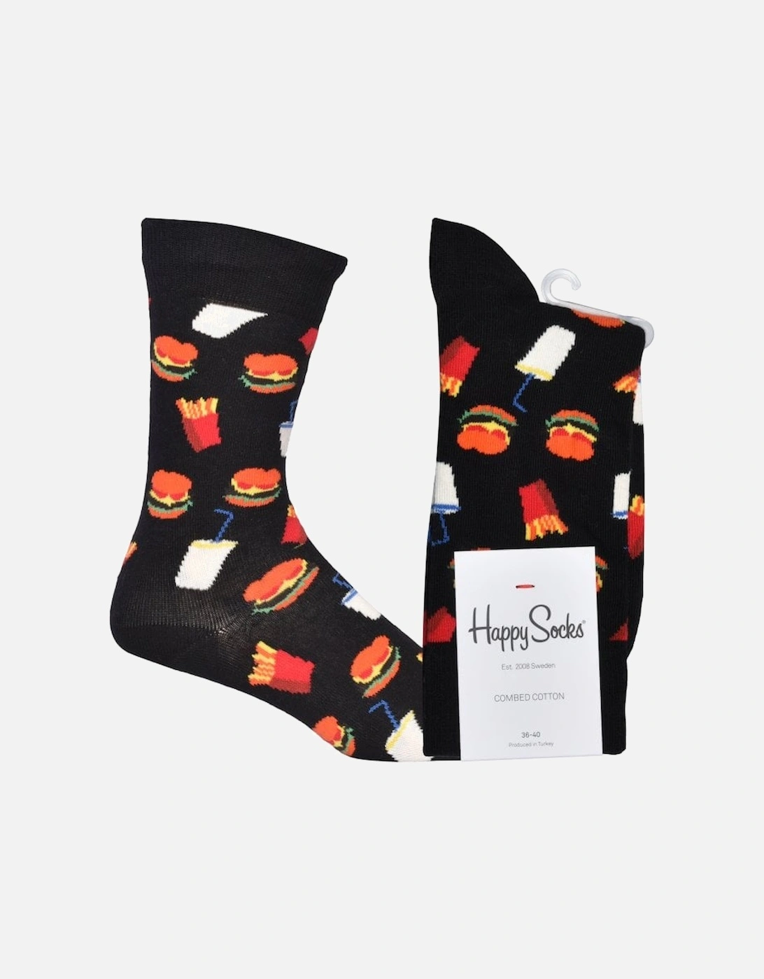 Hamburger & Fries Socks, Black/multi, 6 of 5