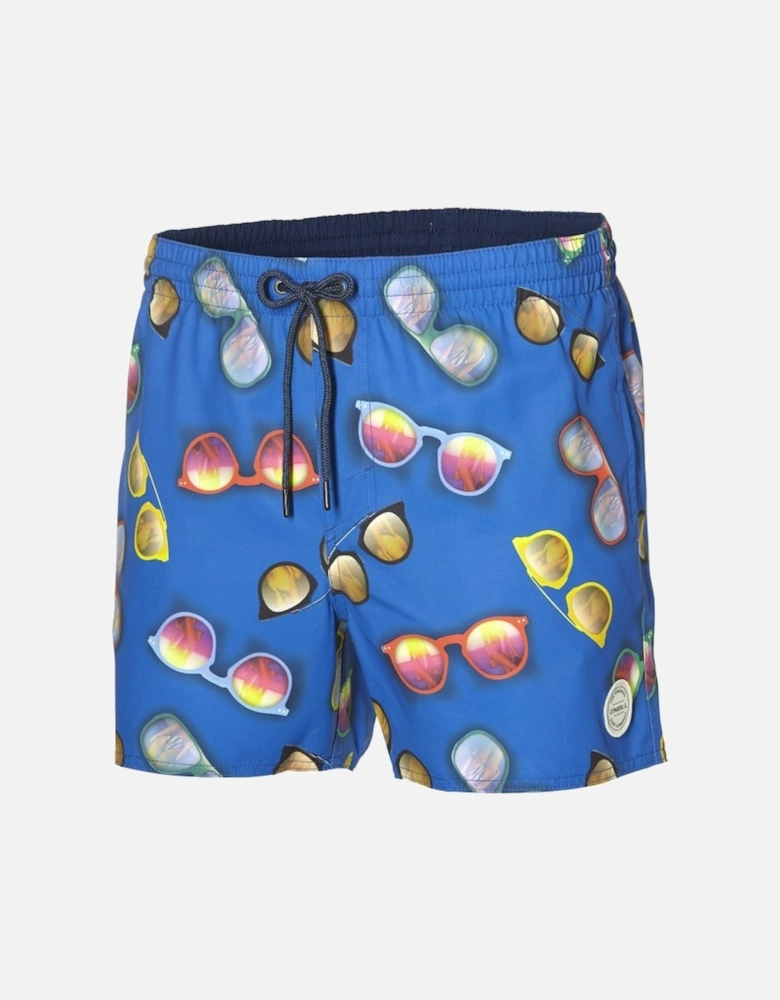 Shades Print Swim Shorts, Blue