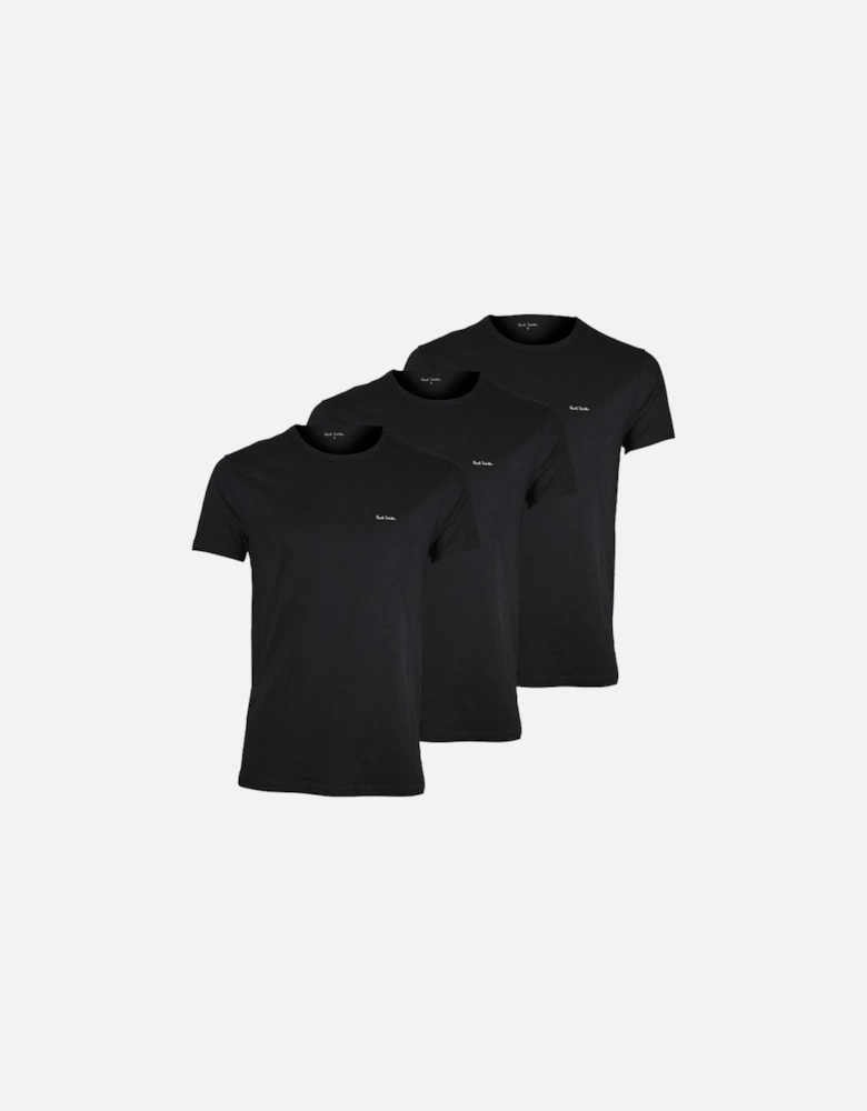 3-Pack Crew-Neck T-Shirts, Black