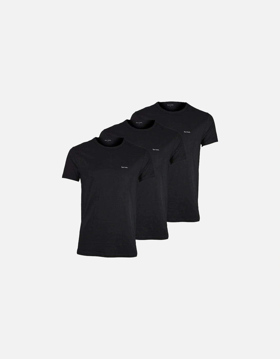 3-Pack Crew-Neck T-Shirts, Black, 5 of 4