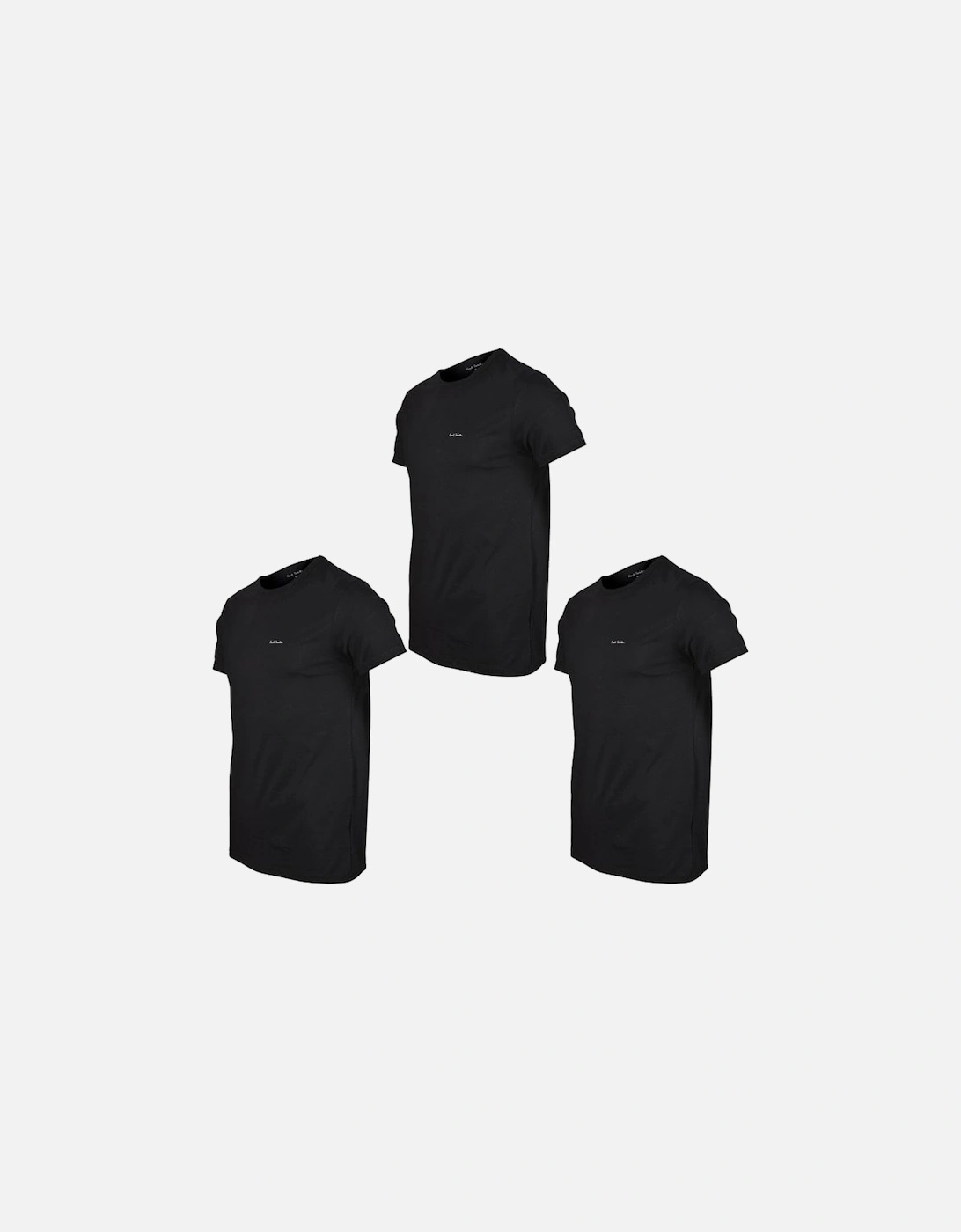 3-Pack Crew-Neck T-Shirts, Black