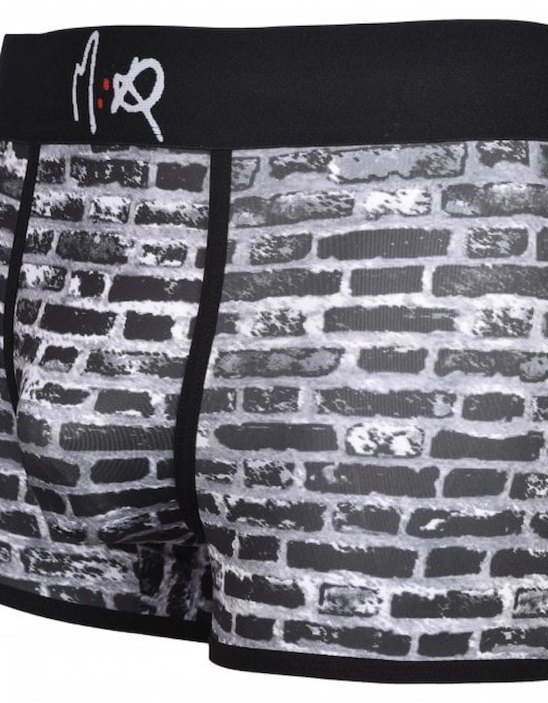 Monochrome Bricks Boxer Trunk, Black/white