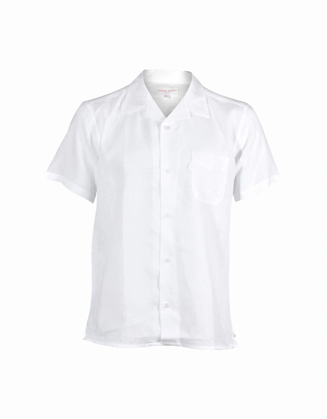 Monaco Pure Linen Short-Sleeve Shirt, White, 11 of 10