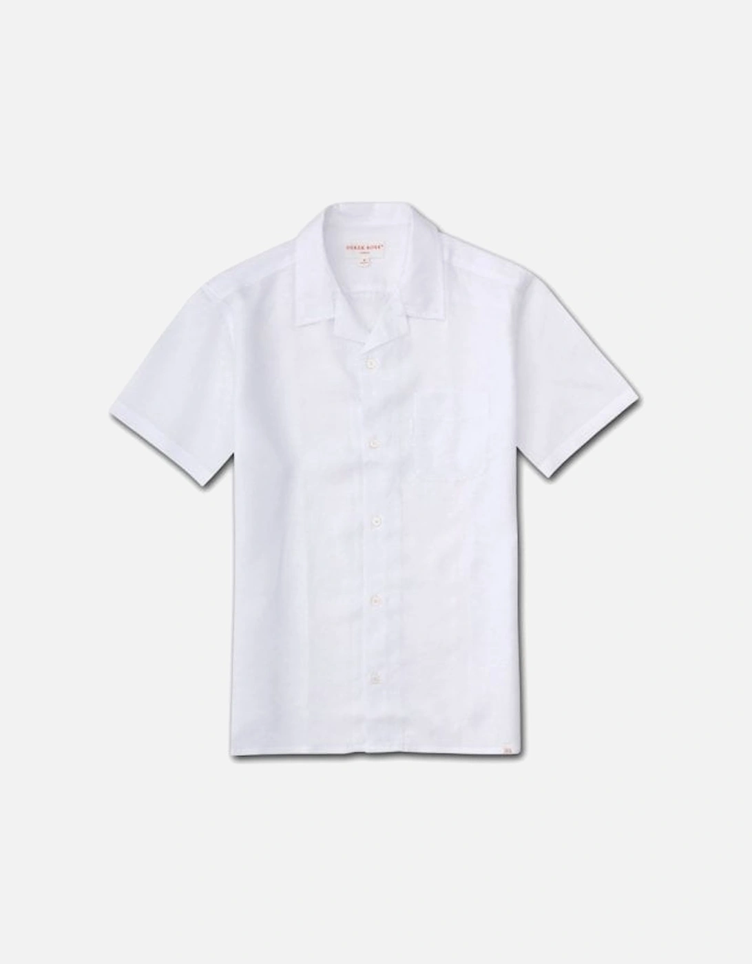 Monaco Pure Linen Short-Sleeve Shirt, White, 9 of 8