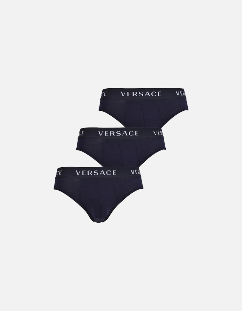 3-Pack Classic Logo Low-Rise Briefs, Navy