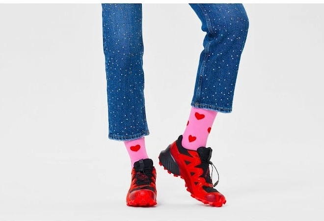 Heart Socks, Pink