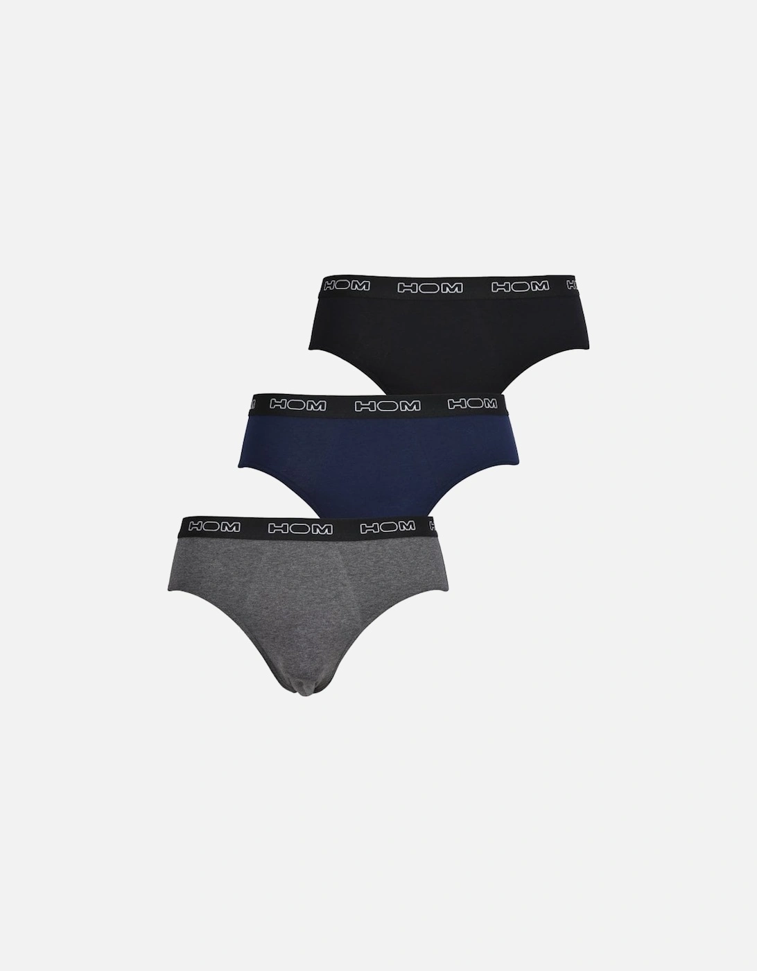 Boxerlines 3-Pack Basic Briefs, Black/Navy/Grey, 14 of 13