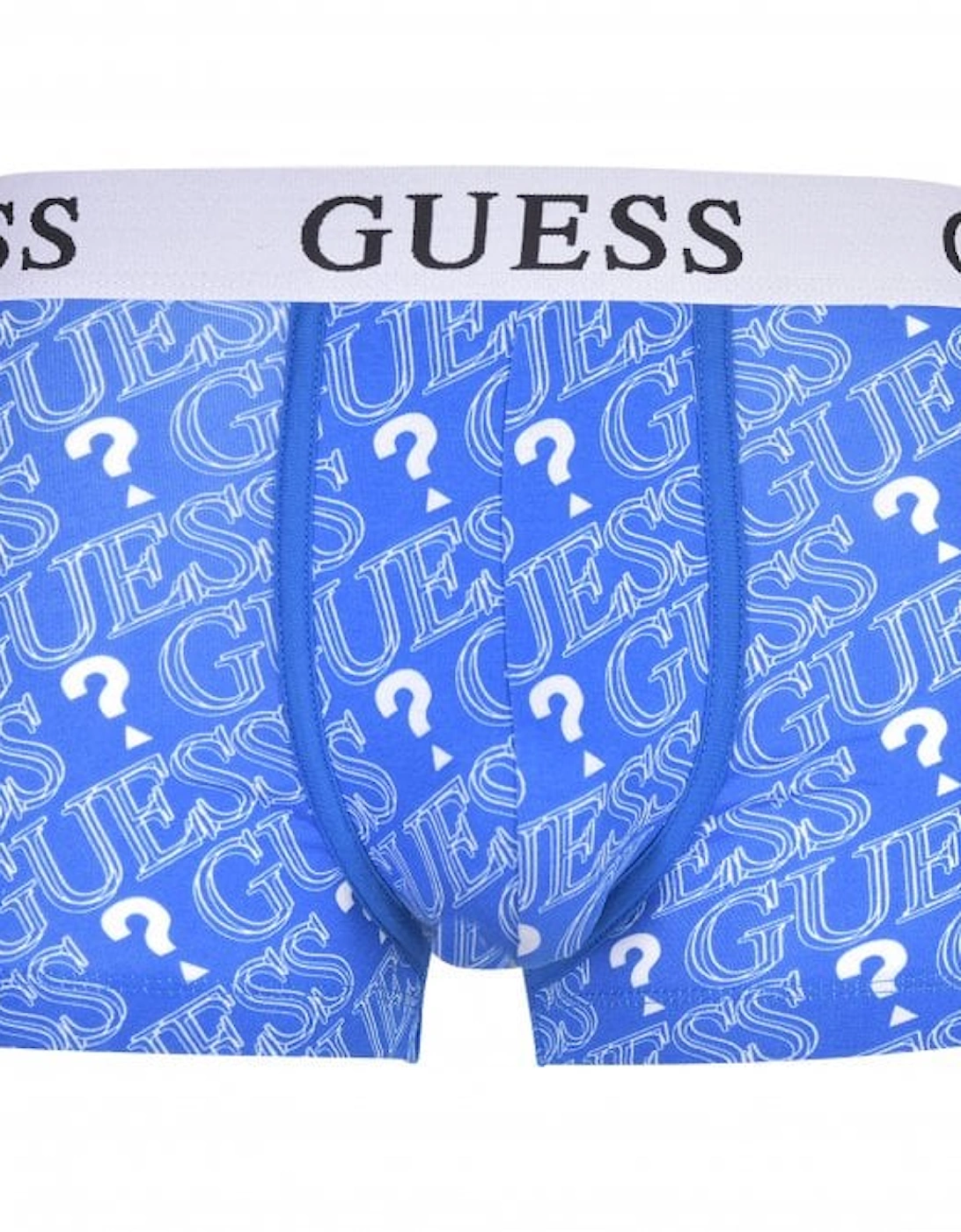 3-Pack Question Marks Boxer Trunks, Blue/White/Orange