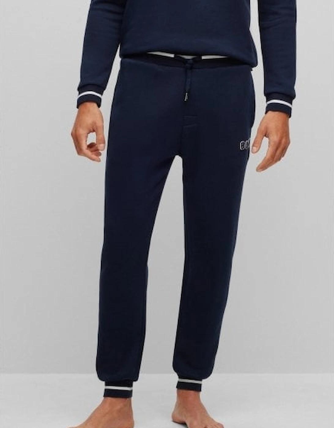 Contemporary Loungewear Jogging Bottoms, Dark Blue Melange