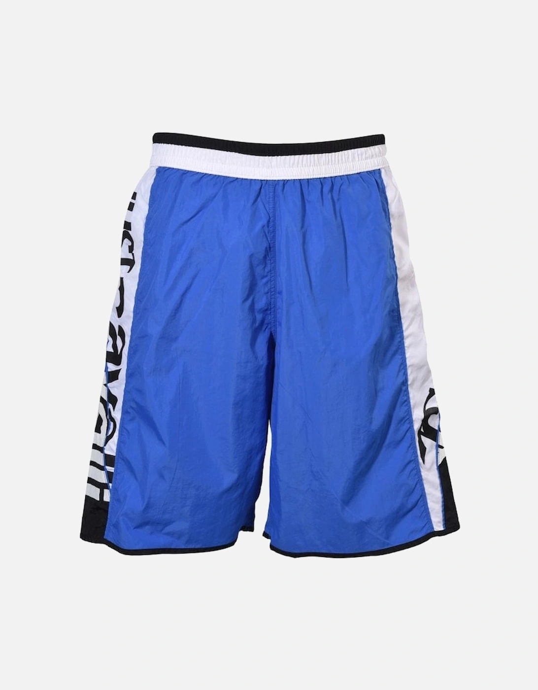 Side Logo Bermuda-style Long Swim shorts, Blue, 4 of 3