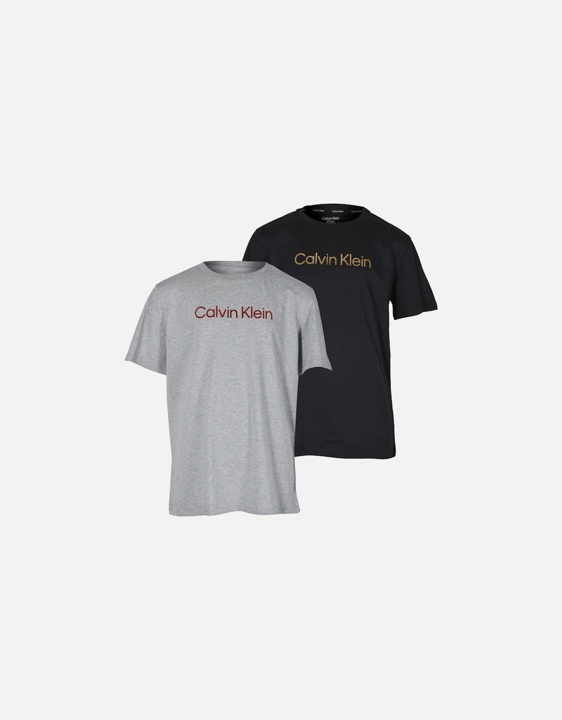 Boys 2-Pack Metallic Logo T-Shirts, Black/Grey