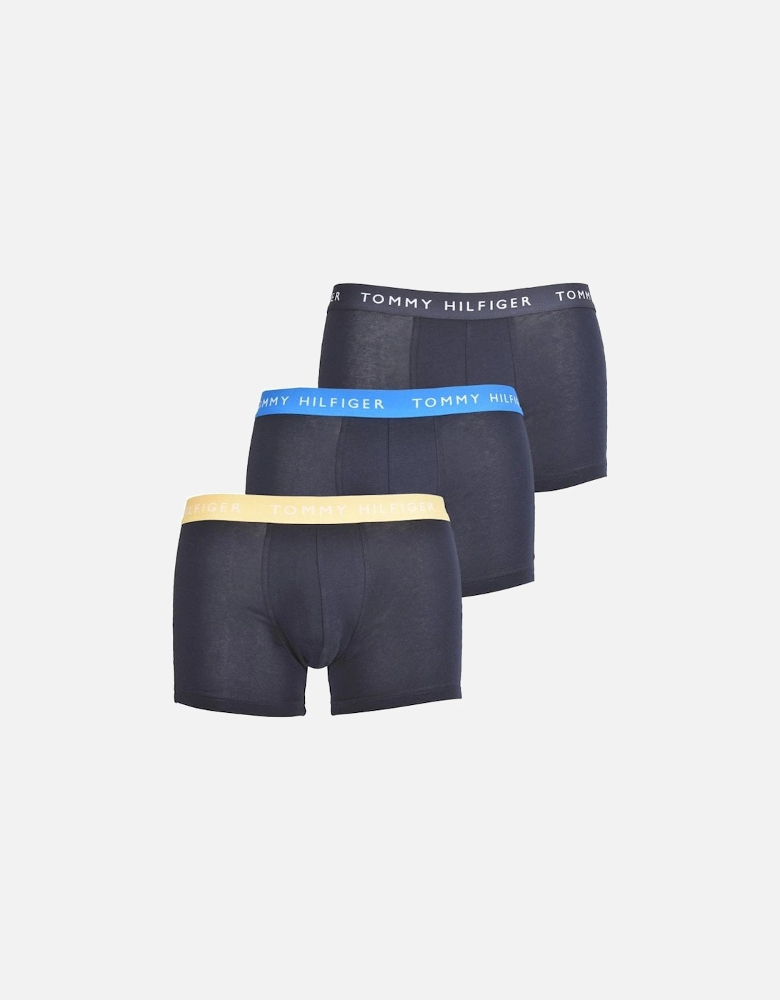 3-Pack Recycled Essentials Boxer Trunks, Navy with blue/yellow, 8 of 7