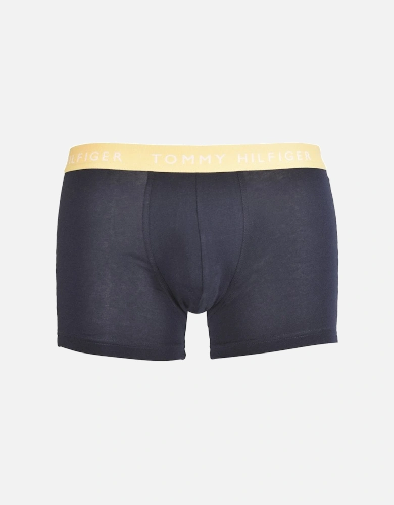 3-Pack Recycled Essentials Boxer Trunks, Navy with blue/yellow