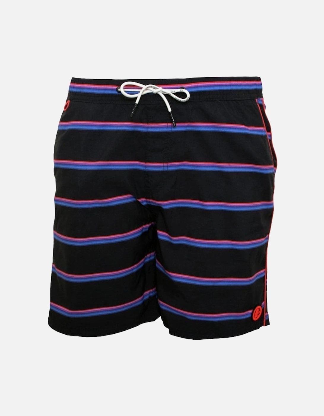 Multi Stripe Swim Shorts, Navy