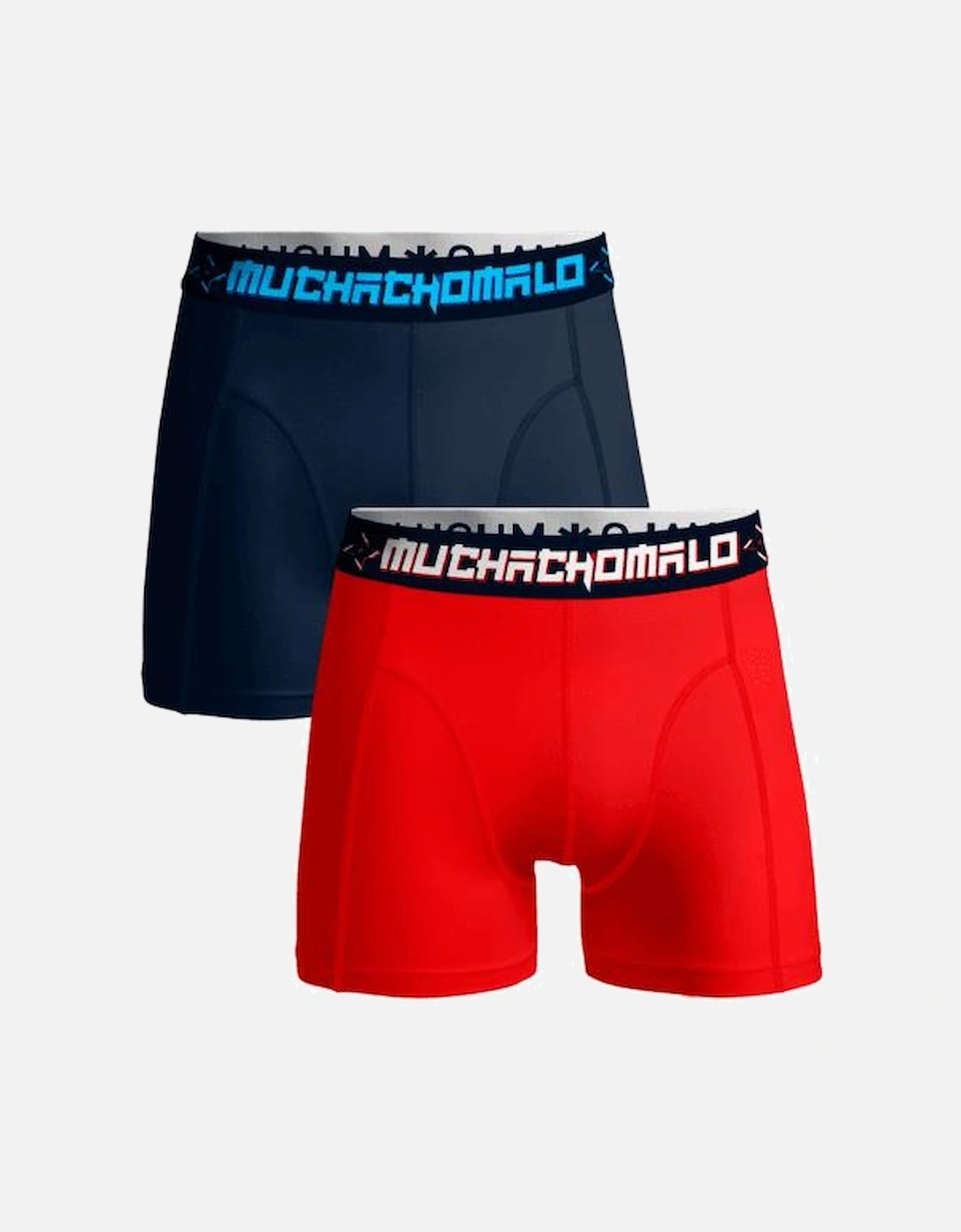 Boys 2-Pack Solid Boxer Briefs, Red/Navy