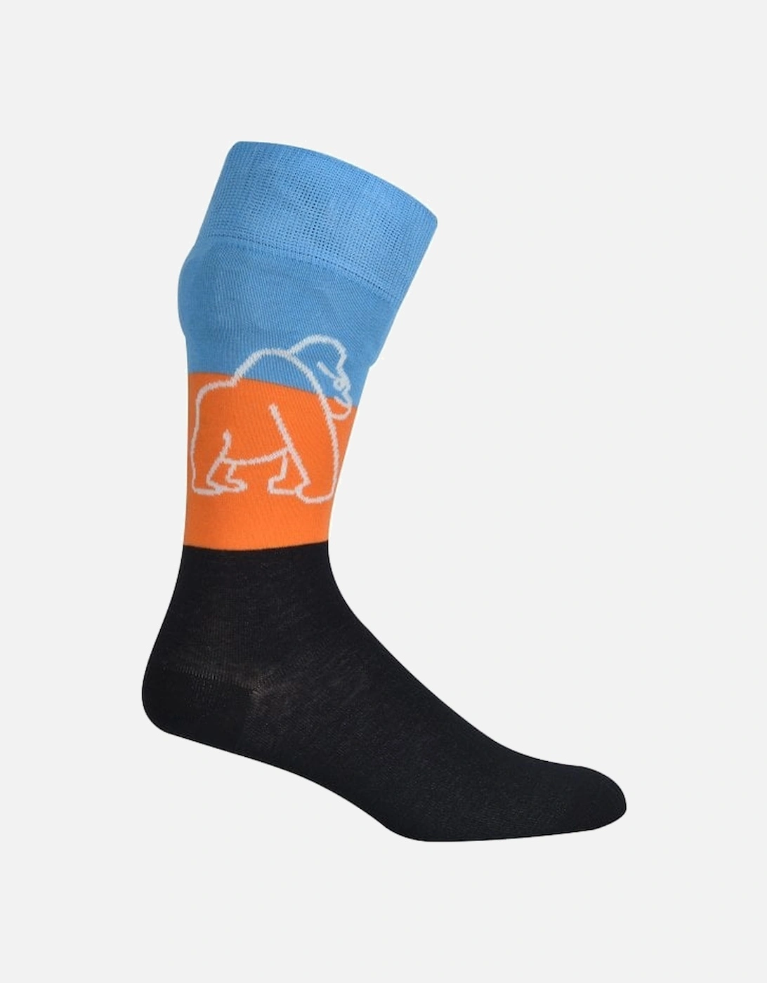 Mountain Gorillas WWF Socks, Black/Orange/Blue