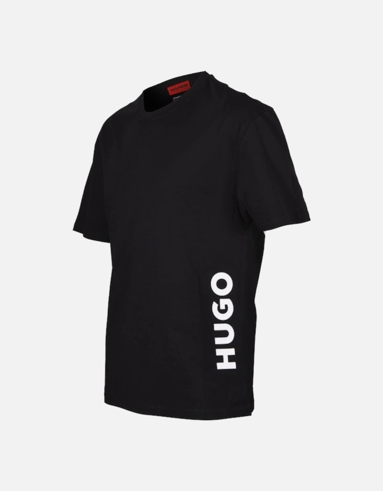 Side Logo Relaxed-Fit T-Shirt, Black