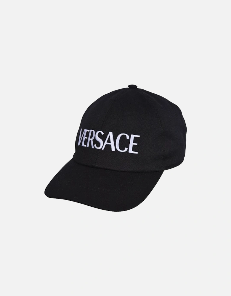 Large Logo Baseball Cap, Black/white