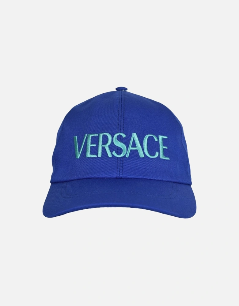 Large Logo Baseball Cap, Royal Blue/turquoise