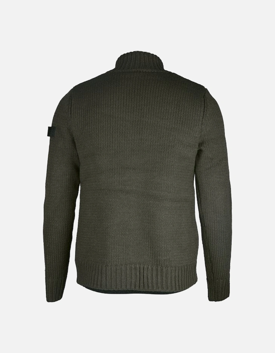 Heavy-Knit, Wool Blend Full-Zip Jumper, Charcoal