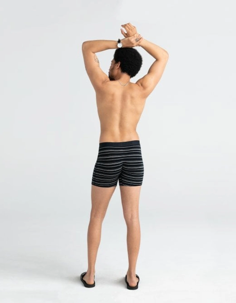 Vibe Black Coast Stripe Boxer Brief, Black/Grey