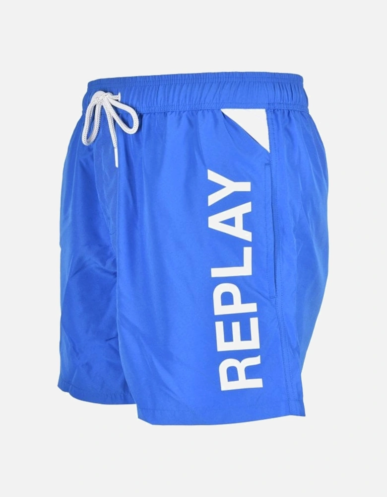 Side Logo Swim Shorts, Aegean Blue