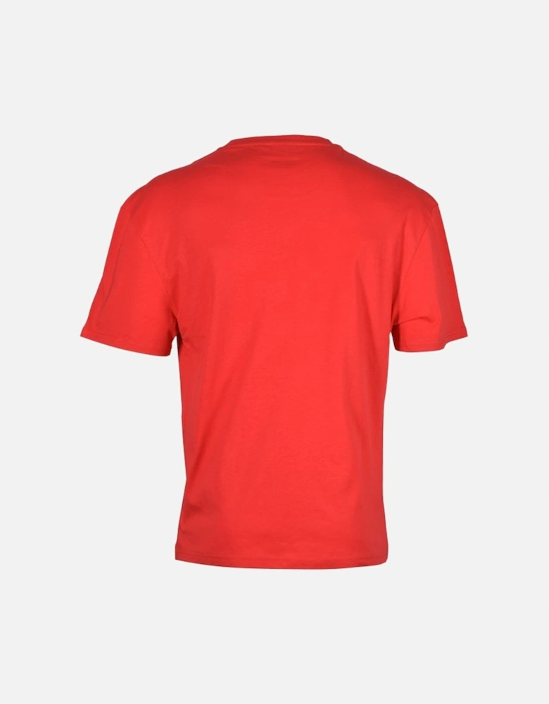 Side Logo Relaxed-Fit Beach T-Shirt, Red