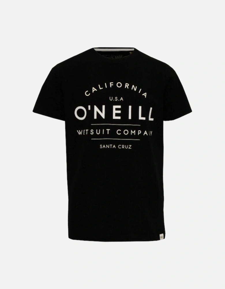 Boys California Crew-Neck T-Shirt, Black Out