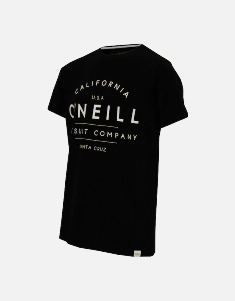 Boys California Crew-Neck T-Shirt, Black Out
