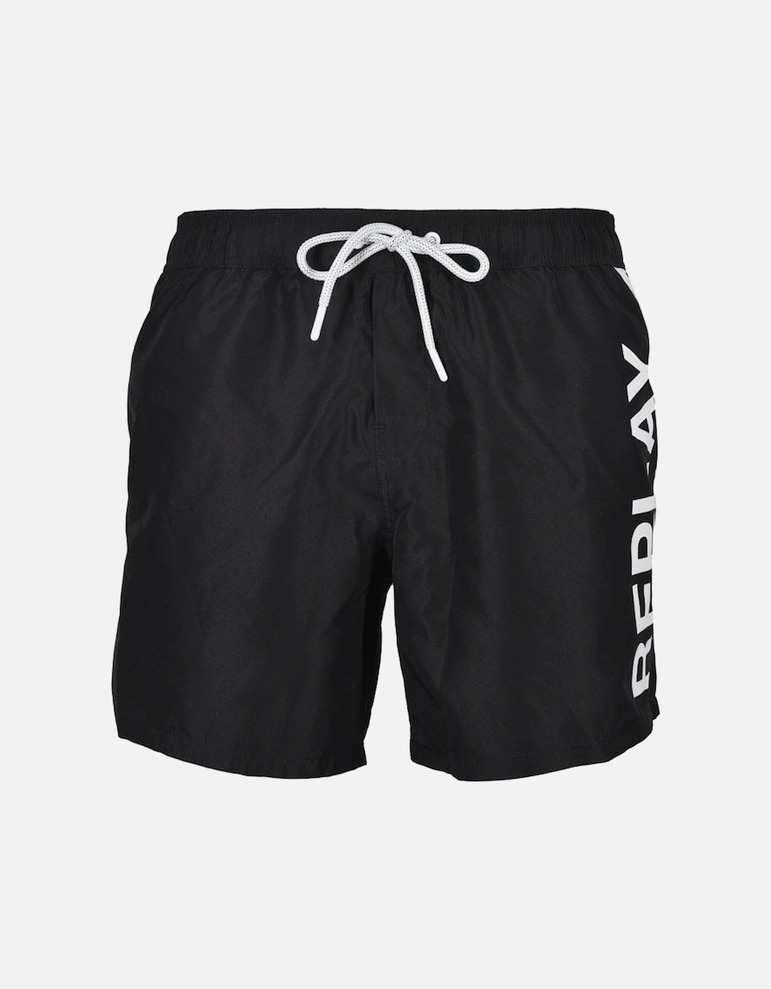 Side Logo Swim Shorts, Black
