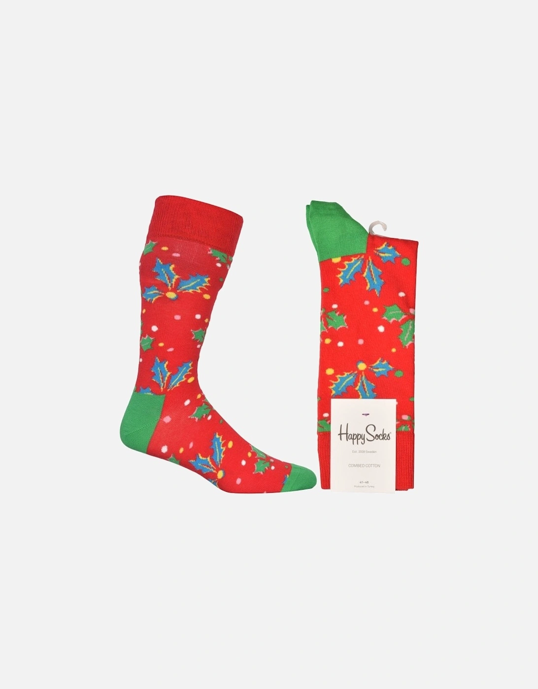 Holly Socks, Red/green, 4 of 3