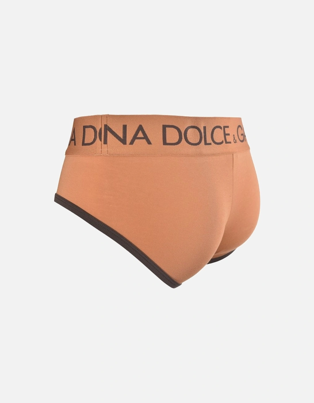 Contrast Trim Retro Logo Brando Brief, Terracotta/brown