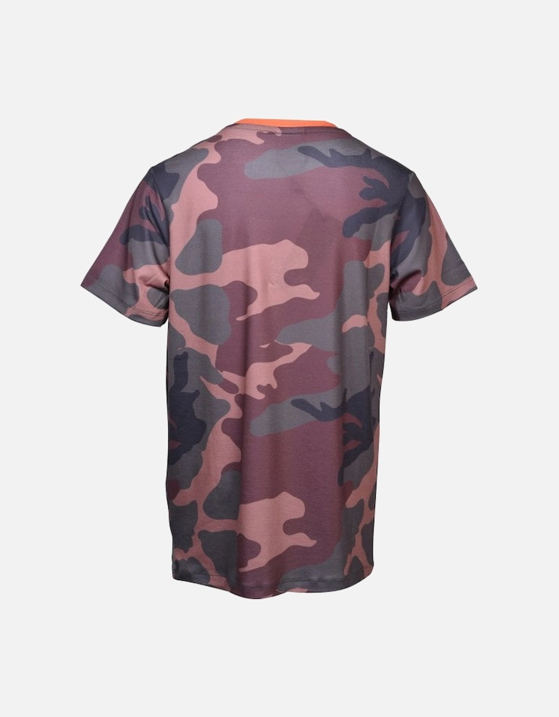 Boys Crew-Neck Camo T-Shirt, Khaki/orange