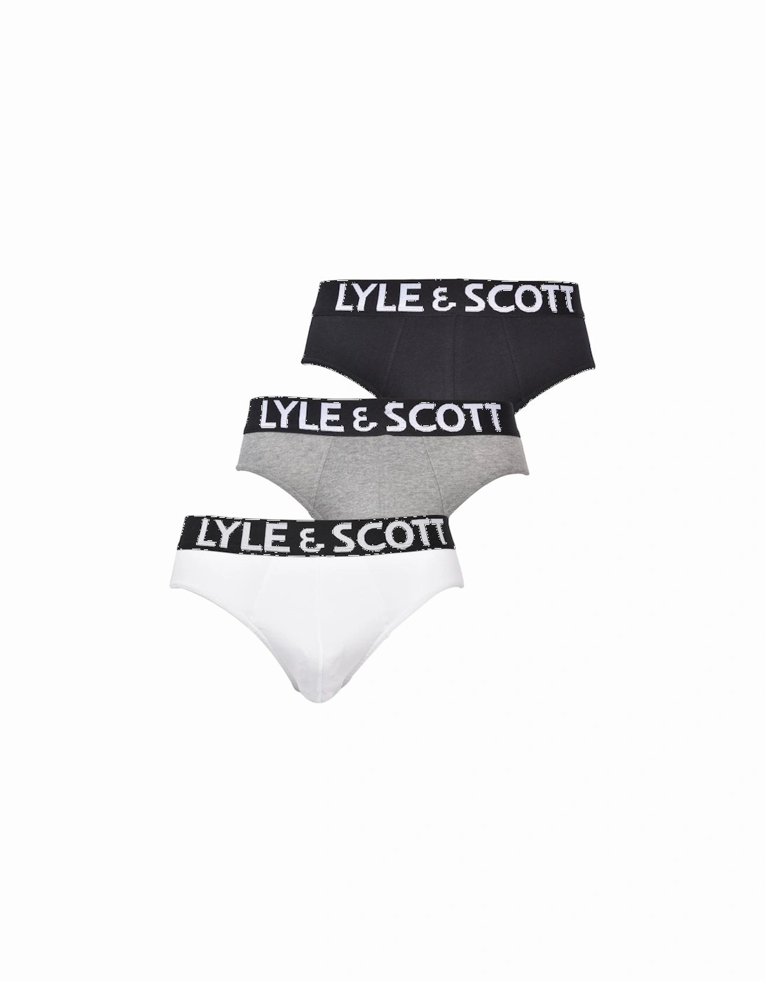 3-Pack Retro Logo Briefs, Black/White/Grey, 8 of 7