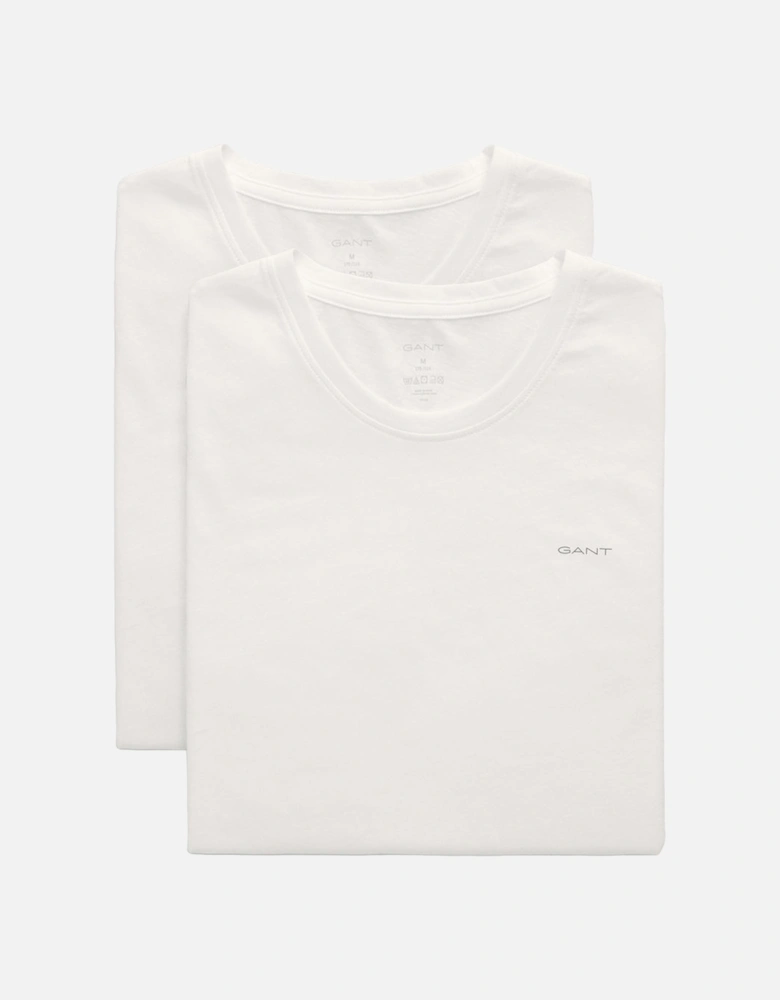 2-Pack Logo Crew-Neck T-Shirts, White