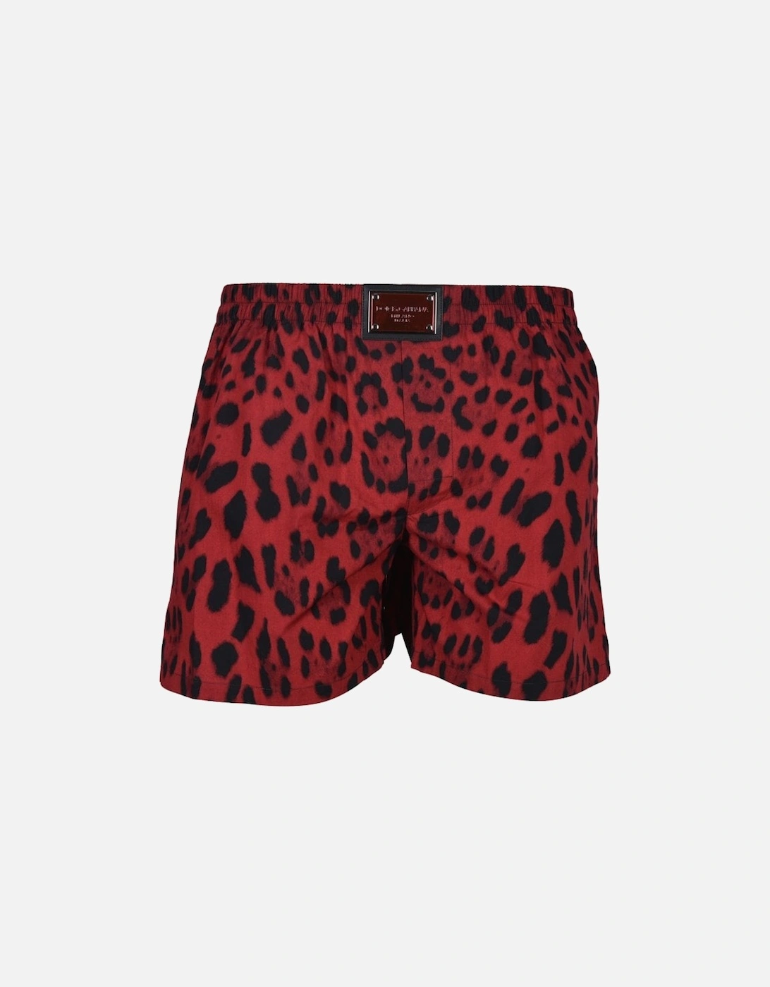 Hot Red Animal Print Boxer Shorts, Red/Black, 6 of 5