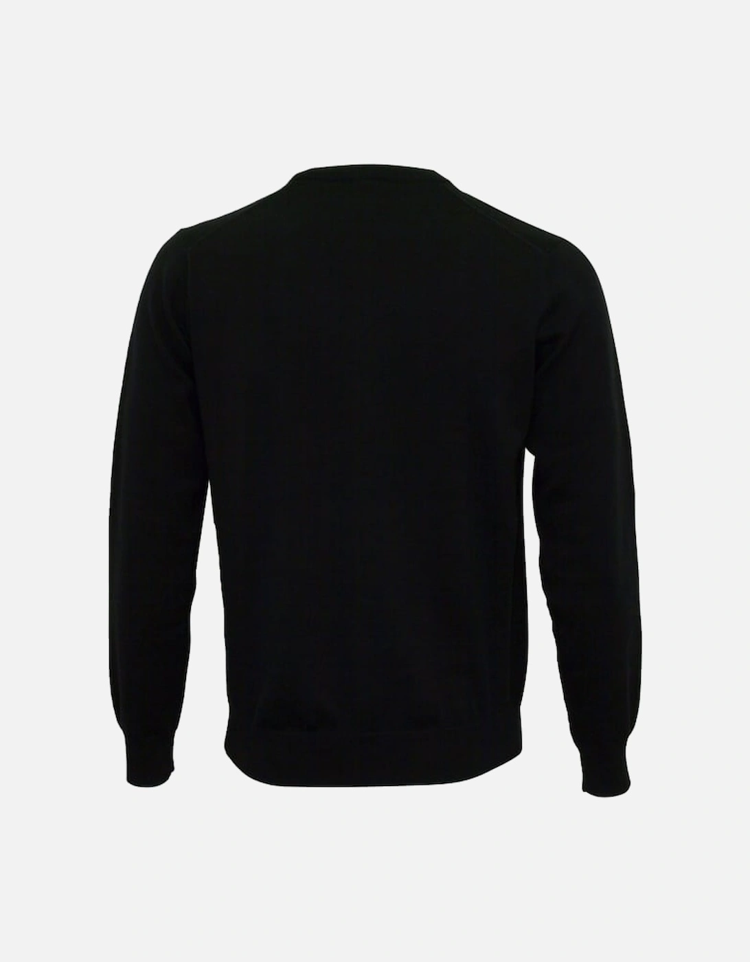 Lightweight Cotton V-Neck Sweater, Navy
