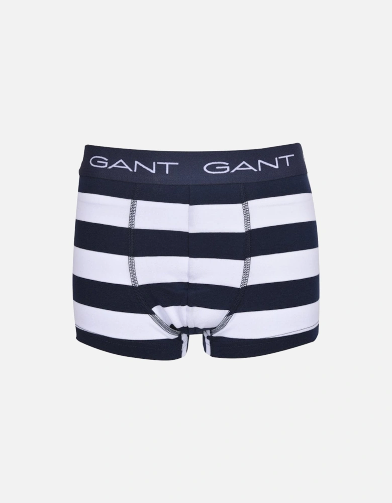 3-Pack Rugby Stripe Boys Boxer Trunks, Green/Navy