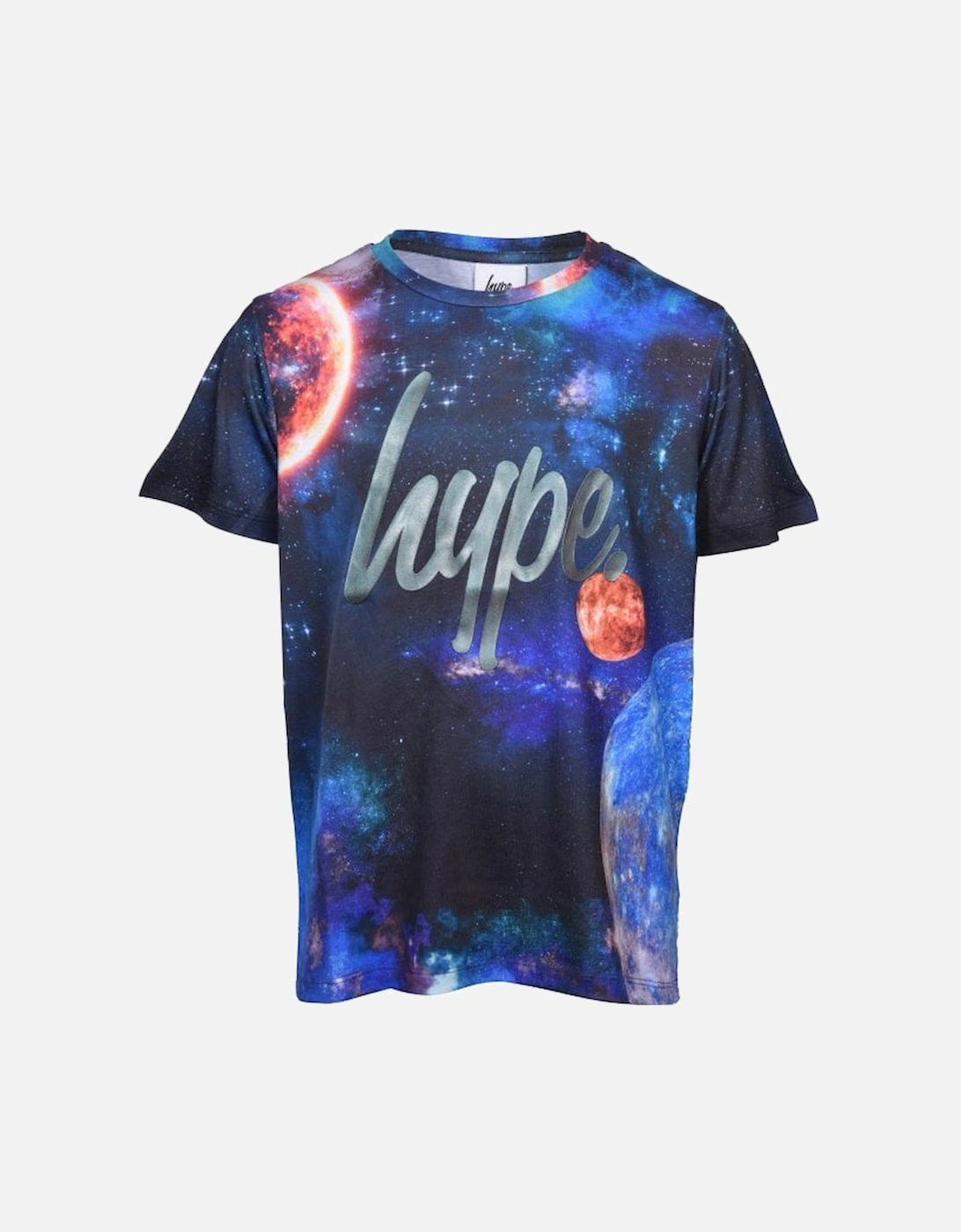 Boys Crew-Neck Space T-Shirt, Blue/multi, 4 of 3