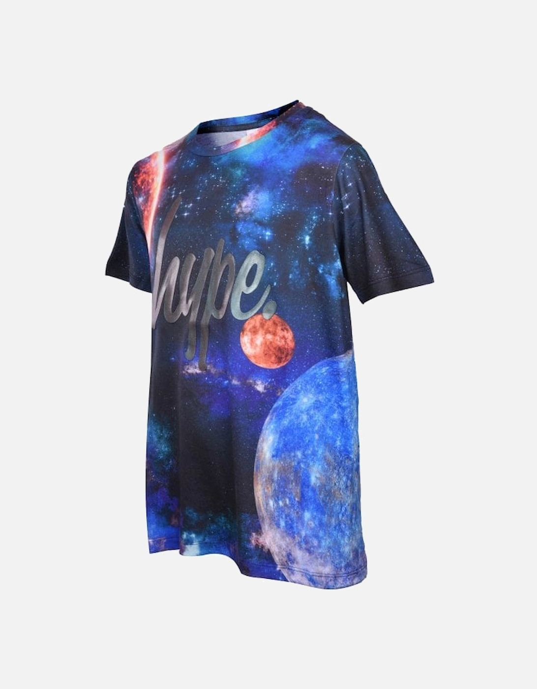 Boys Crew-Neck Space T-Shirt, Blue/multi
