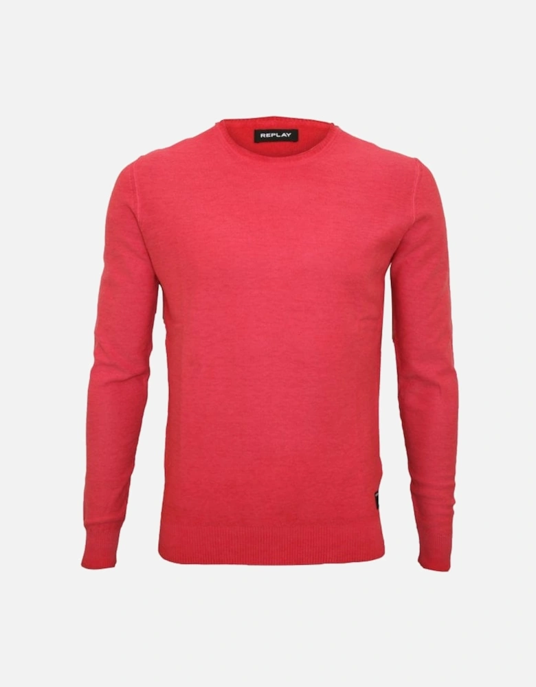 Lightweight Crew-Neck Jumper, Poppy Red