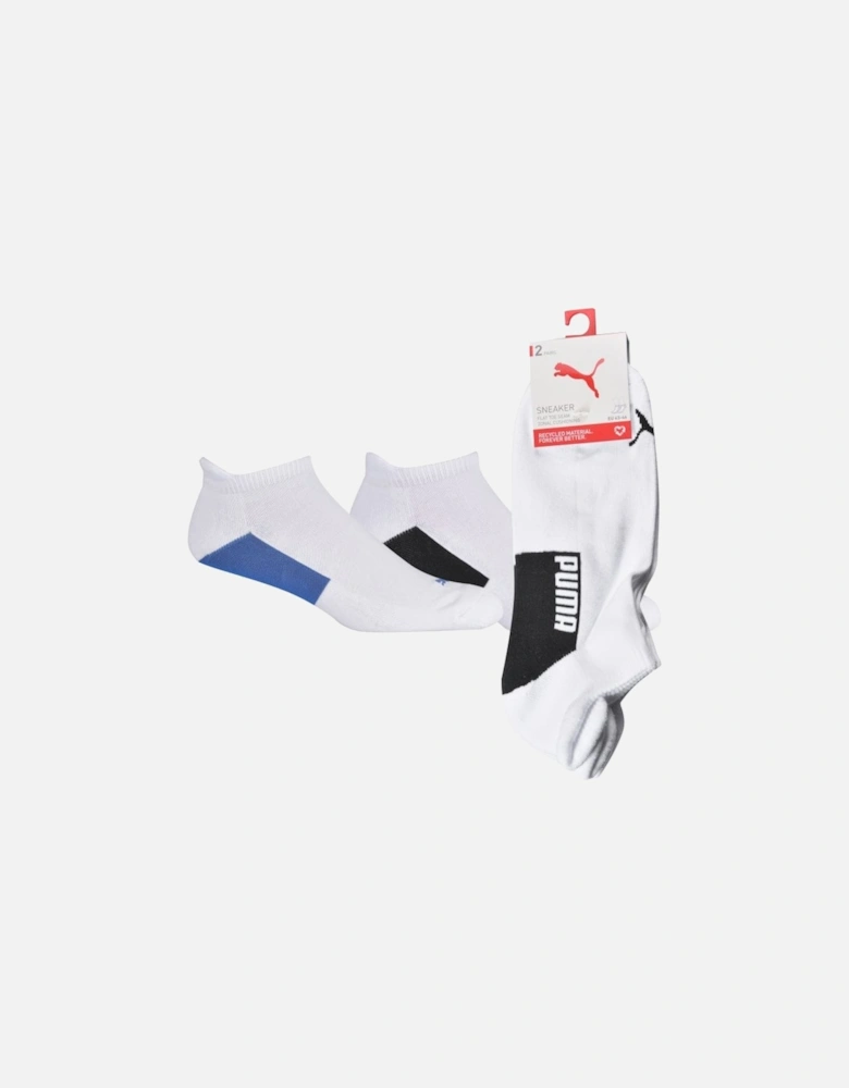 2-Pack Logo Sports Trainer Socks, White