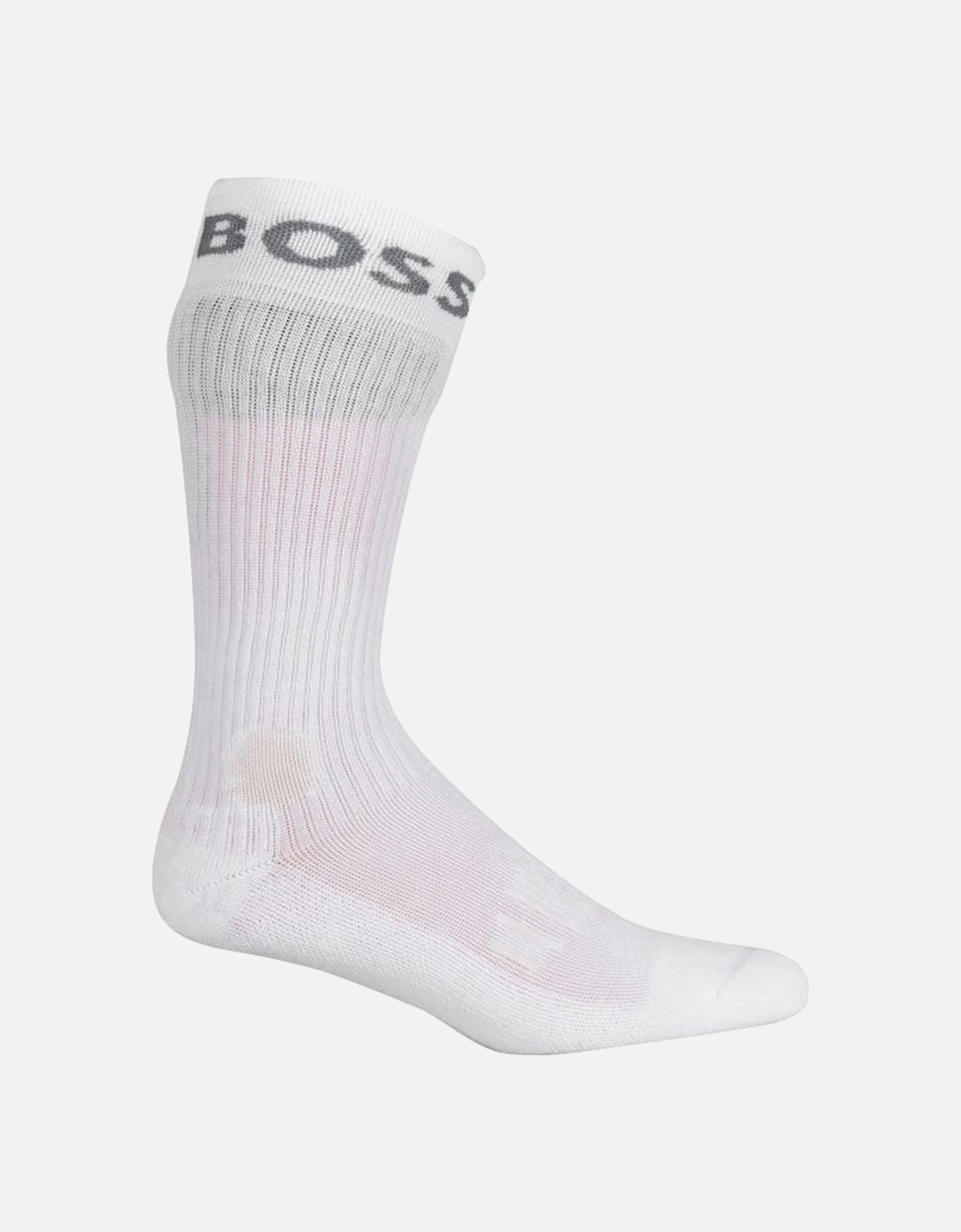 2-Pack Logo Sports Socks, White