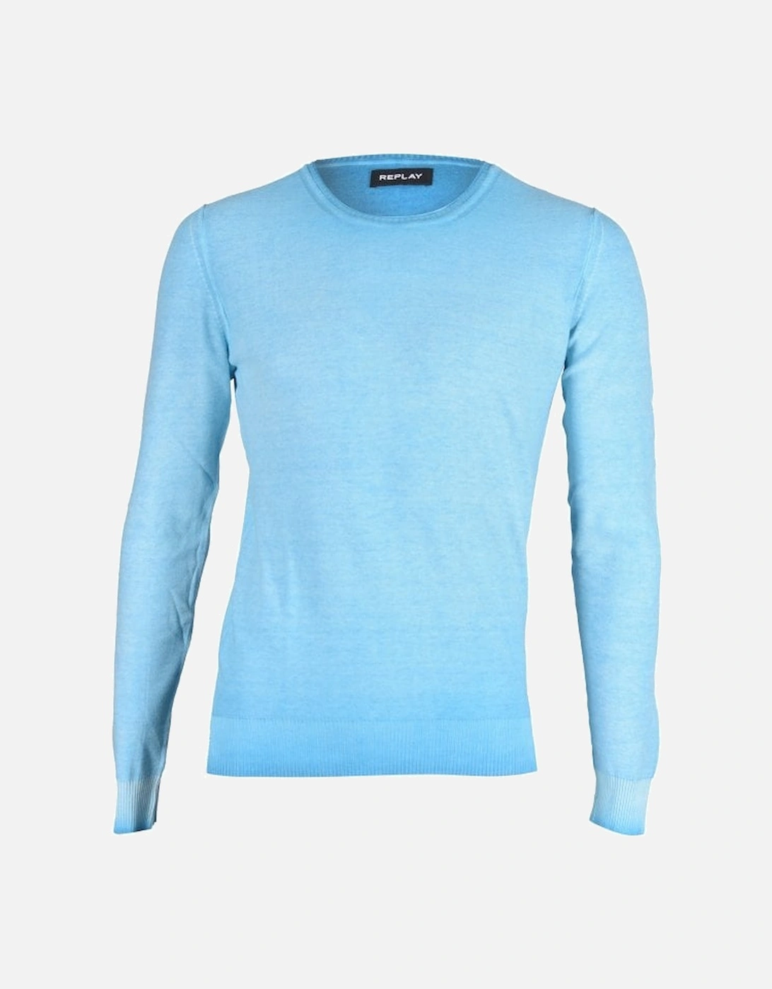Lightweight Crew-Neck Sweater, Neon Sky Blue, 4 of 3