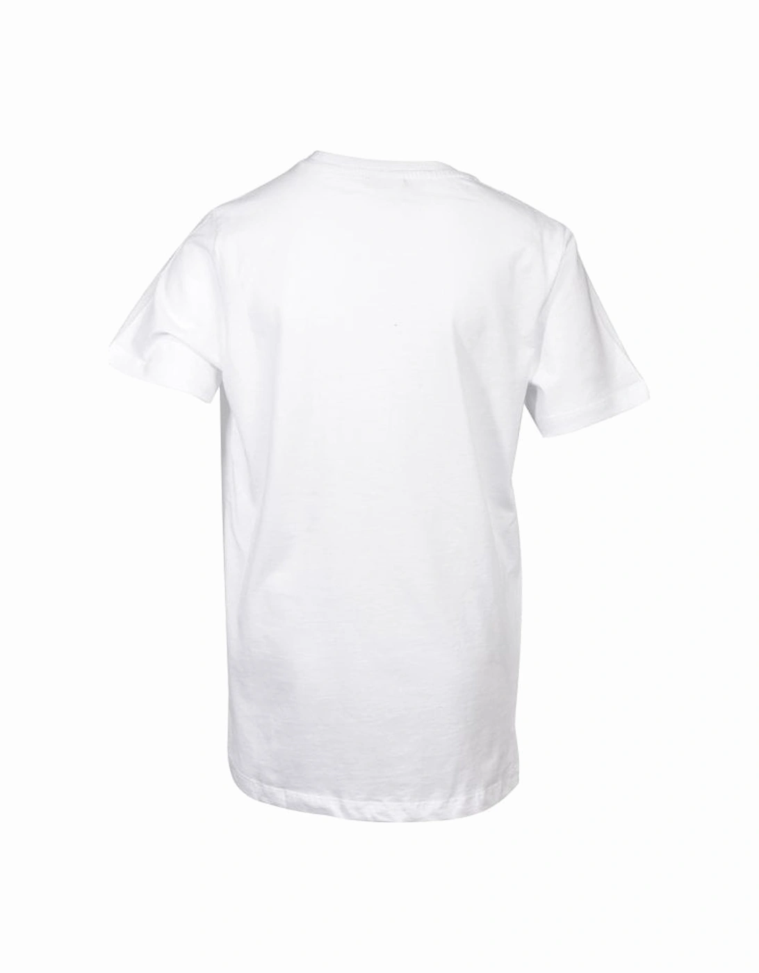 Boys Crew-Neck Spray Logo T-Shirt, White