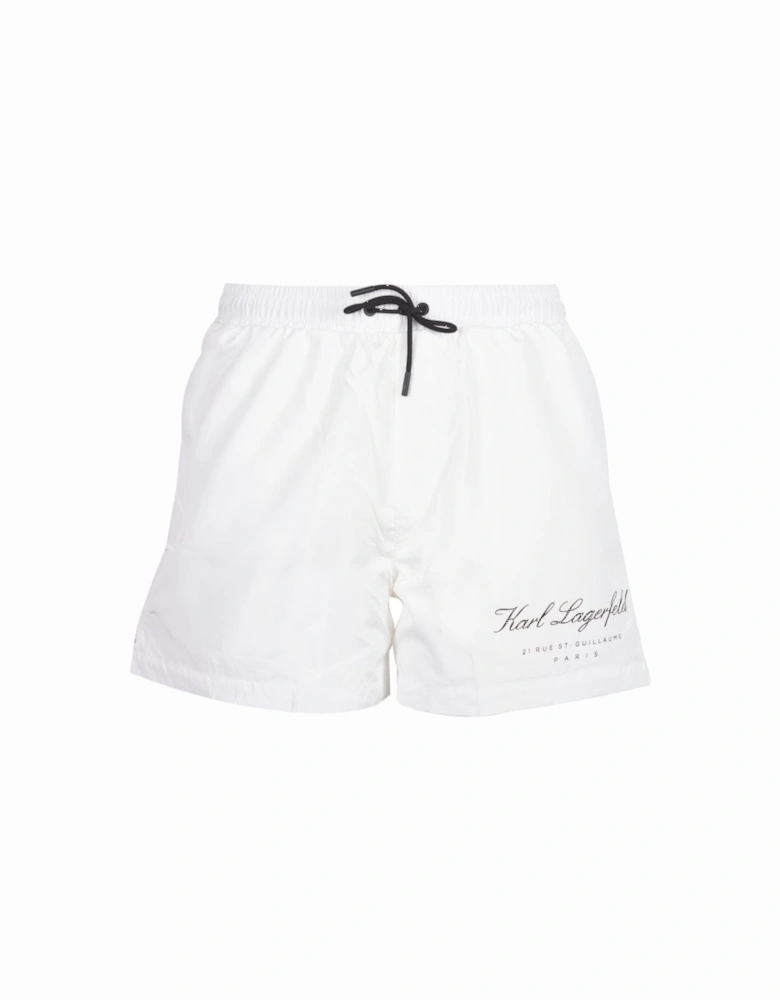 Hotel Karl Swim Shorts, White