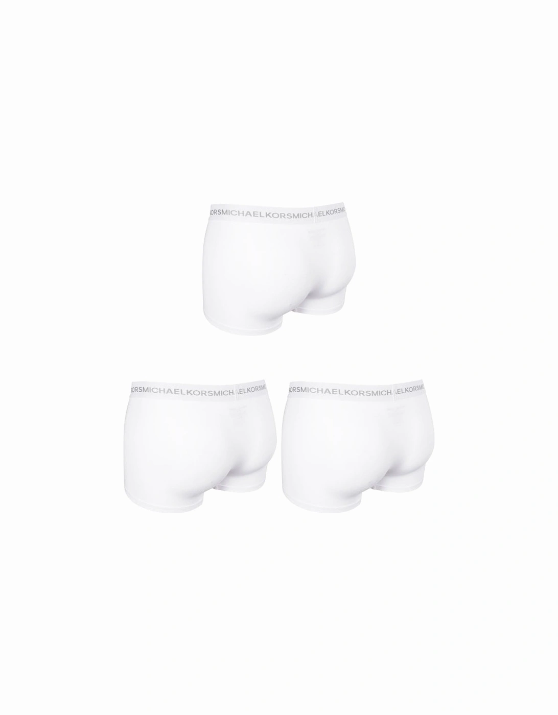 3-Pack Script Logo Boxer Trunks, White