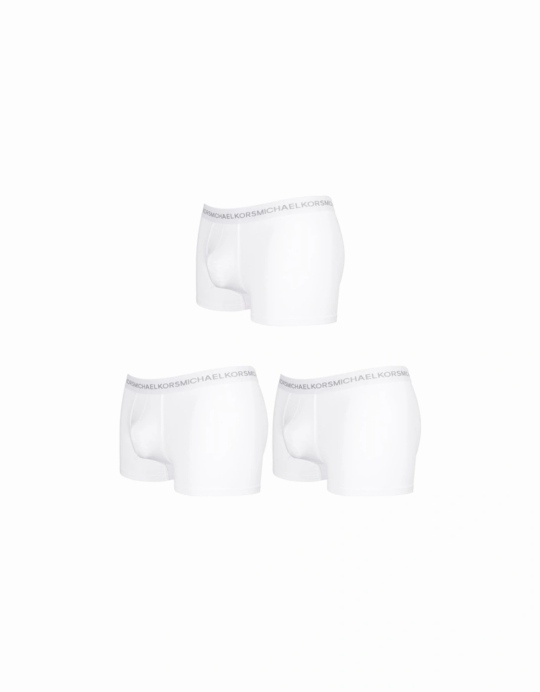 3-Pack Script Logo Boxer Trunks, White