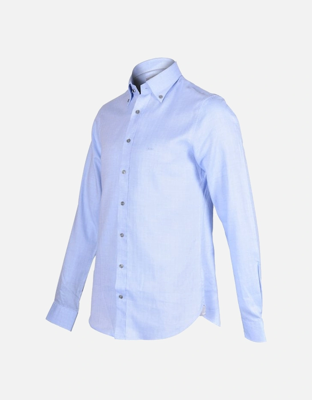 Cotton Cashmere Slim-Fit Shirt, Light Blue