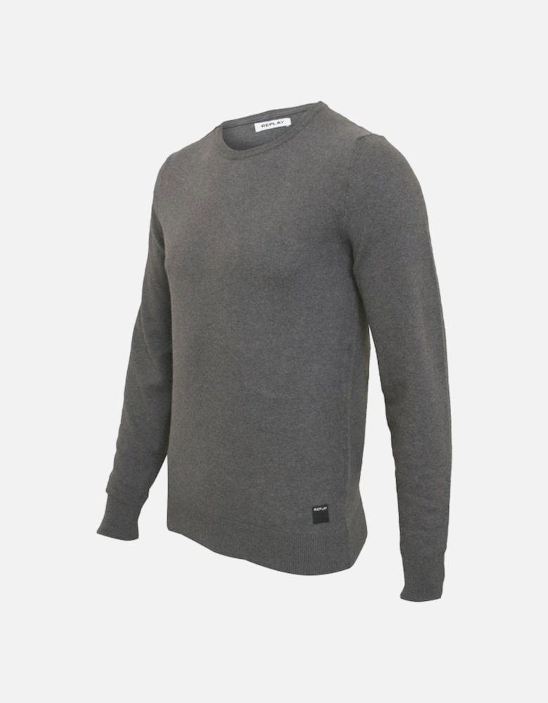 Hyperflex Cotton Crew-Neck Jumper, Grey Melange